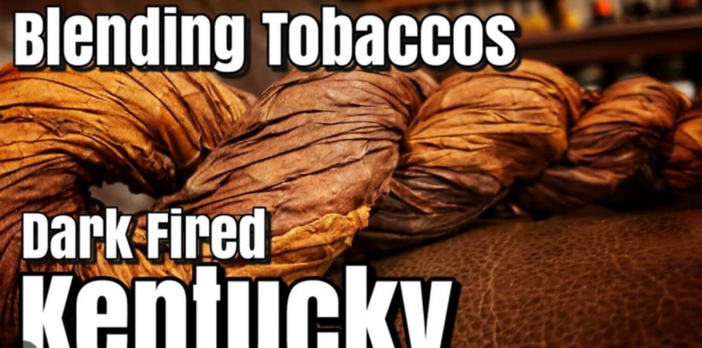 A pile of Kentucky tobacco leaves